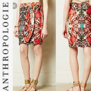 ANTHROPOLOGIE MAEVA Legia Faux Wrap Skirt